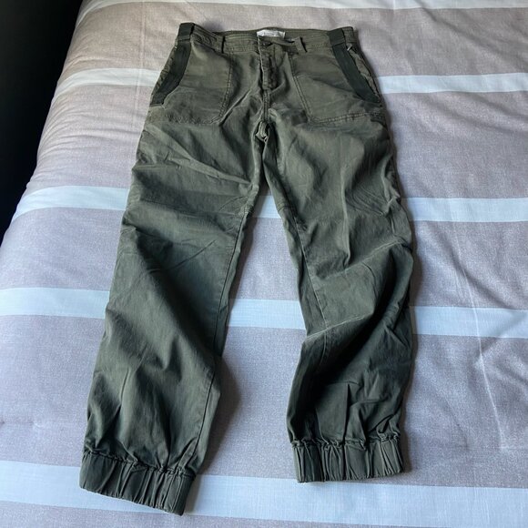 EUC By Anthropologie The Richie Slim Joggers in Moss Sz 2 - Picture 3 of 9